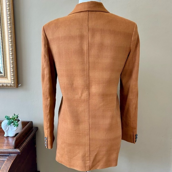 Smythe 90s Blazer in Burnt Sienna Camel Brown Linen Blend ASO Taylor Swift S - Picture 8 of 16